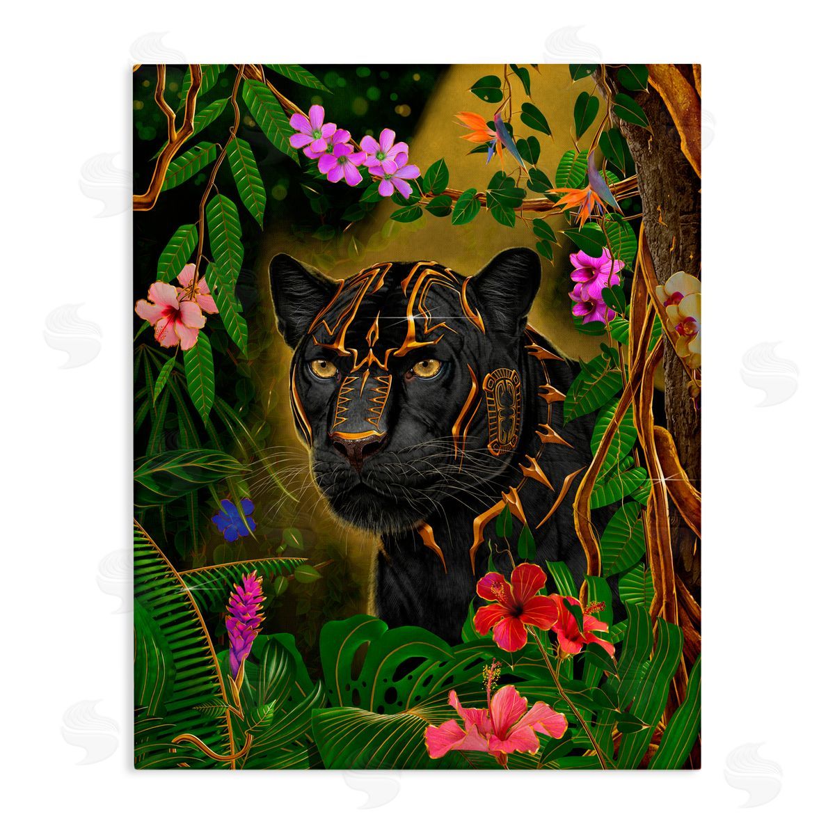 Vincent Hie Majestic Golden Panther Canvas Wall Art Print