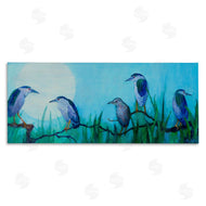 Floy Zittin | Night Herons & Moon