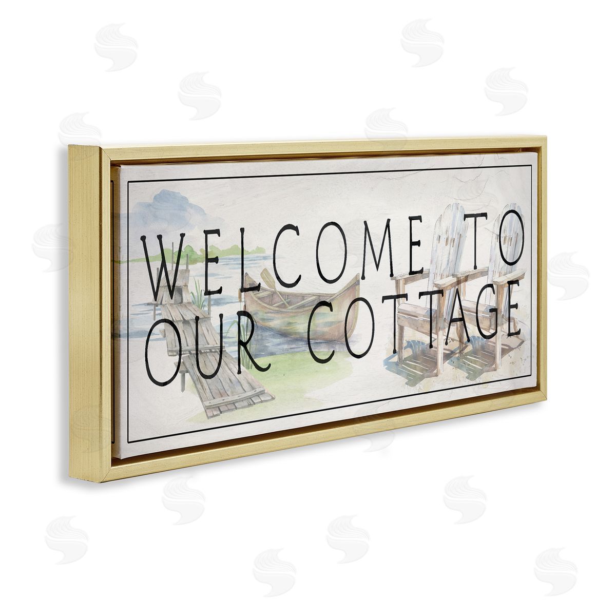 Lil' Rue Welcome Cottage at Lake's Edge Canvas Wall Art Print