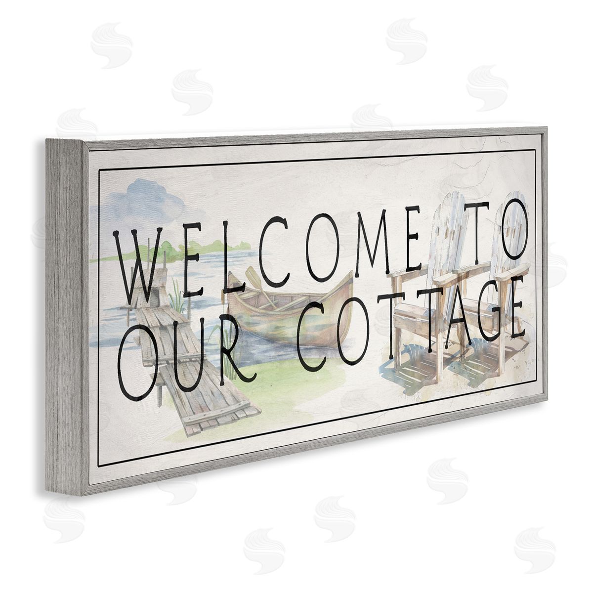 Lil' Rue Welcome Cottage at Lake's Edge Canvas Wall Art Print