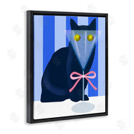 Lil' Rue | Funny Cat Martini on Stripes