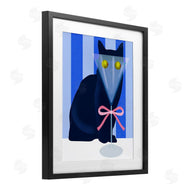Lil' Rue | Funny Cat Martini on Stripes