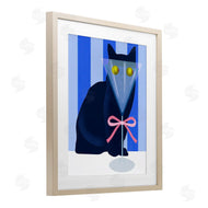 Lil' Rue | Funny Cat Martini on Stripes