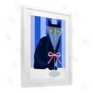 Lil' Rue | Funny Cat Martini on Stripes