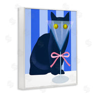 Lil' Rue | Funny Cat Martini on Stripes