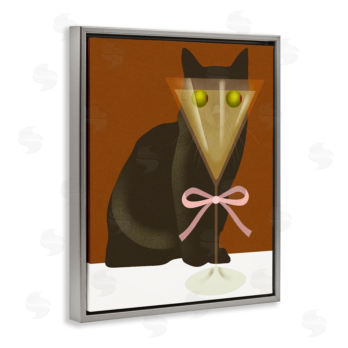 Lil' Rue Funny Cat with Olive Eyes Canvas Wall Art Print