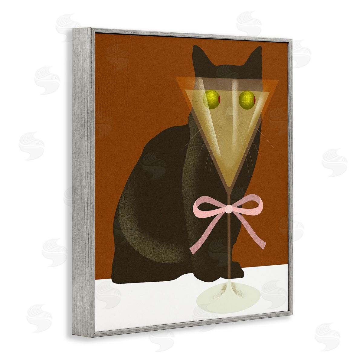 Lil' Rue Funny Cat with Olive Eyes Canvas Wall Art Print