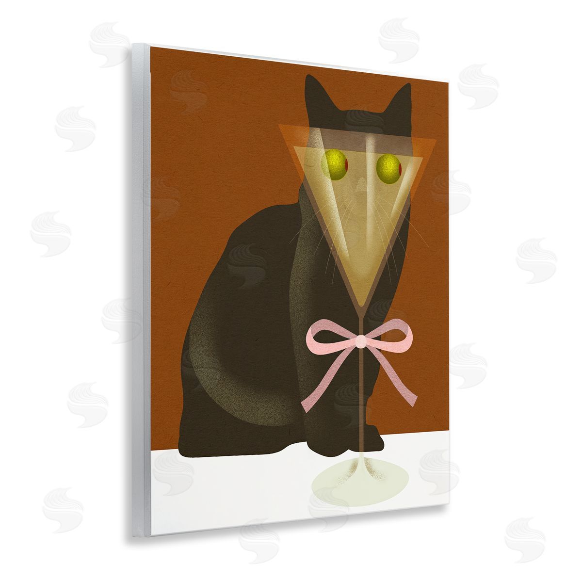 Lil' Rue Funny Cat with Olive Eyes Canvas Wall Art Print