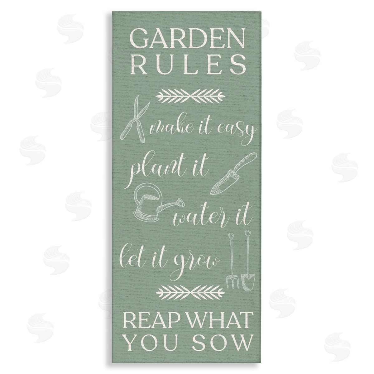 Lil' Rue Garden Rules Reap What You Sow Canvas Wall Art Print