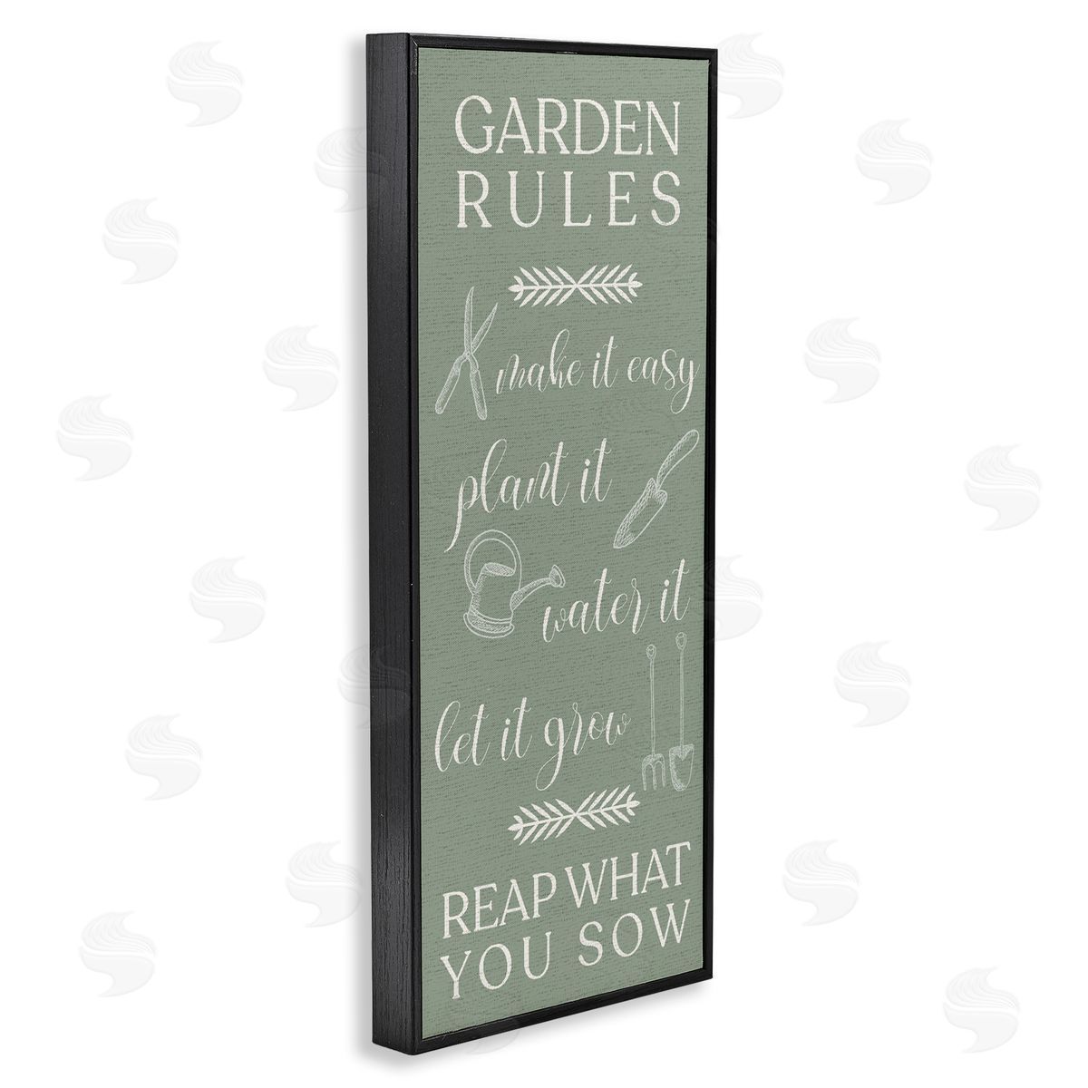 Lil' Rue Garden Rules Reap What You Sow Canvas Wall Art Print