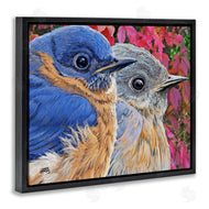 Joseph Burgess | Bluebird Pair over Leaves