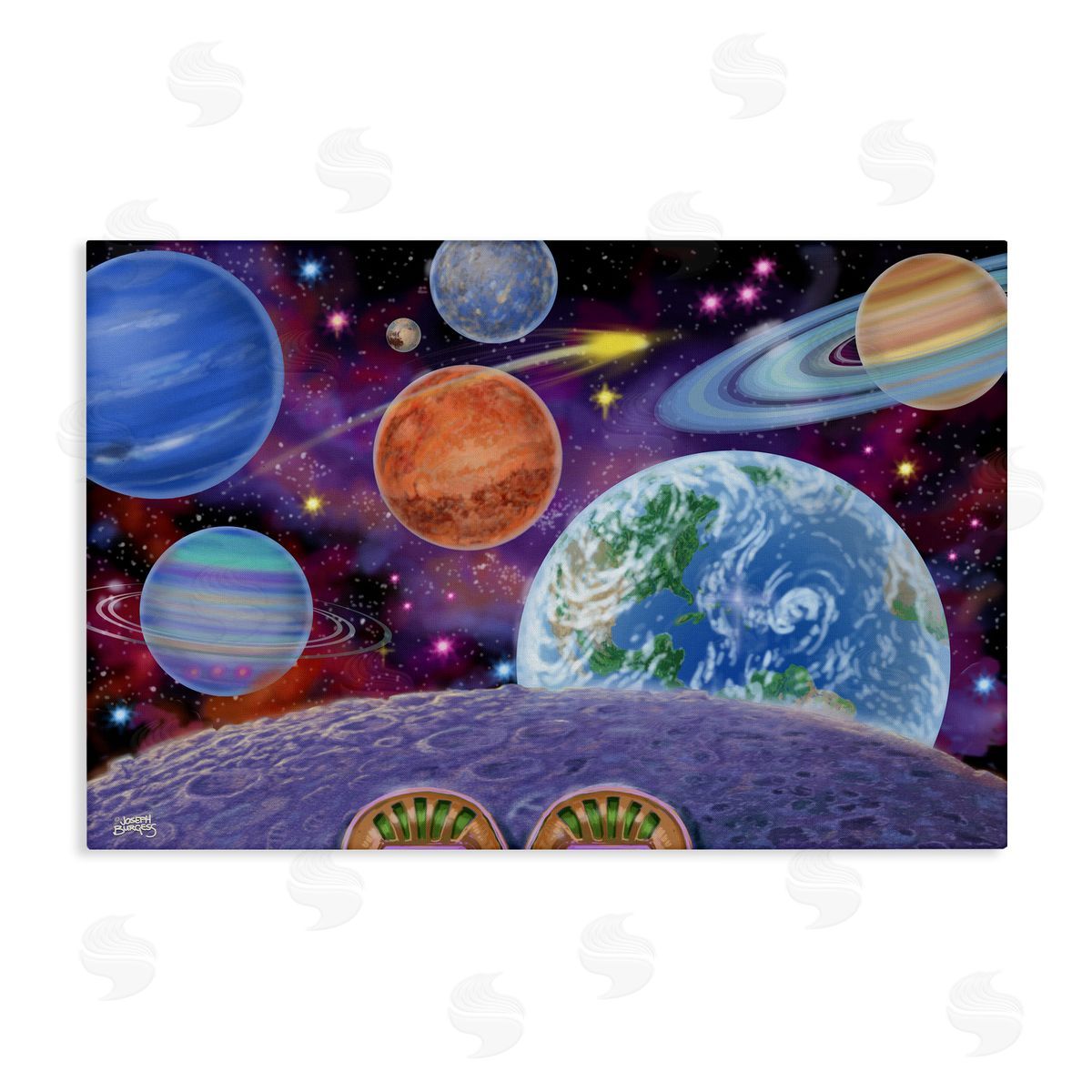 Joseph Burgess | Moonwalker With View Of Planets