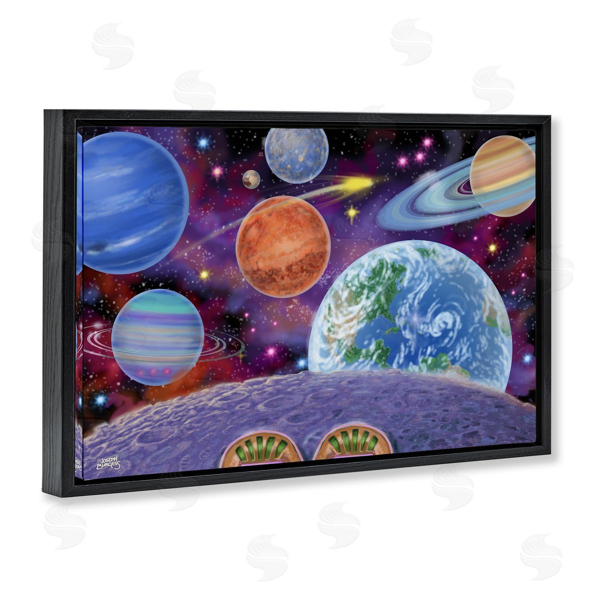 Joseph Burgess | Moonwalker With View Of Planets
