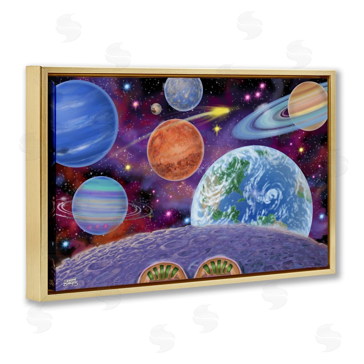 Joseph Burgess | Moonwalker With View Of Planets