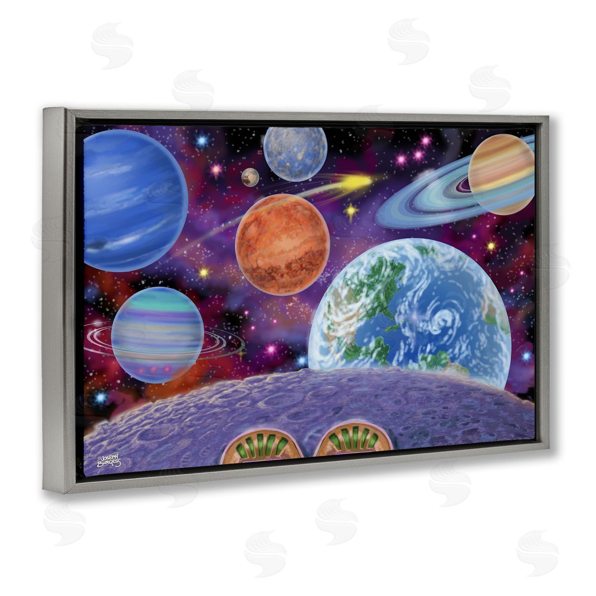 Joseph Burgess | Moonwalker With View Of Planets