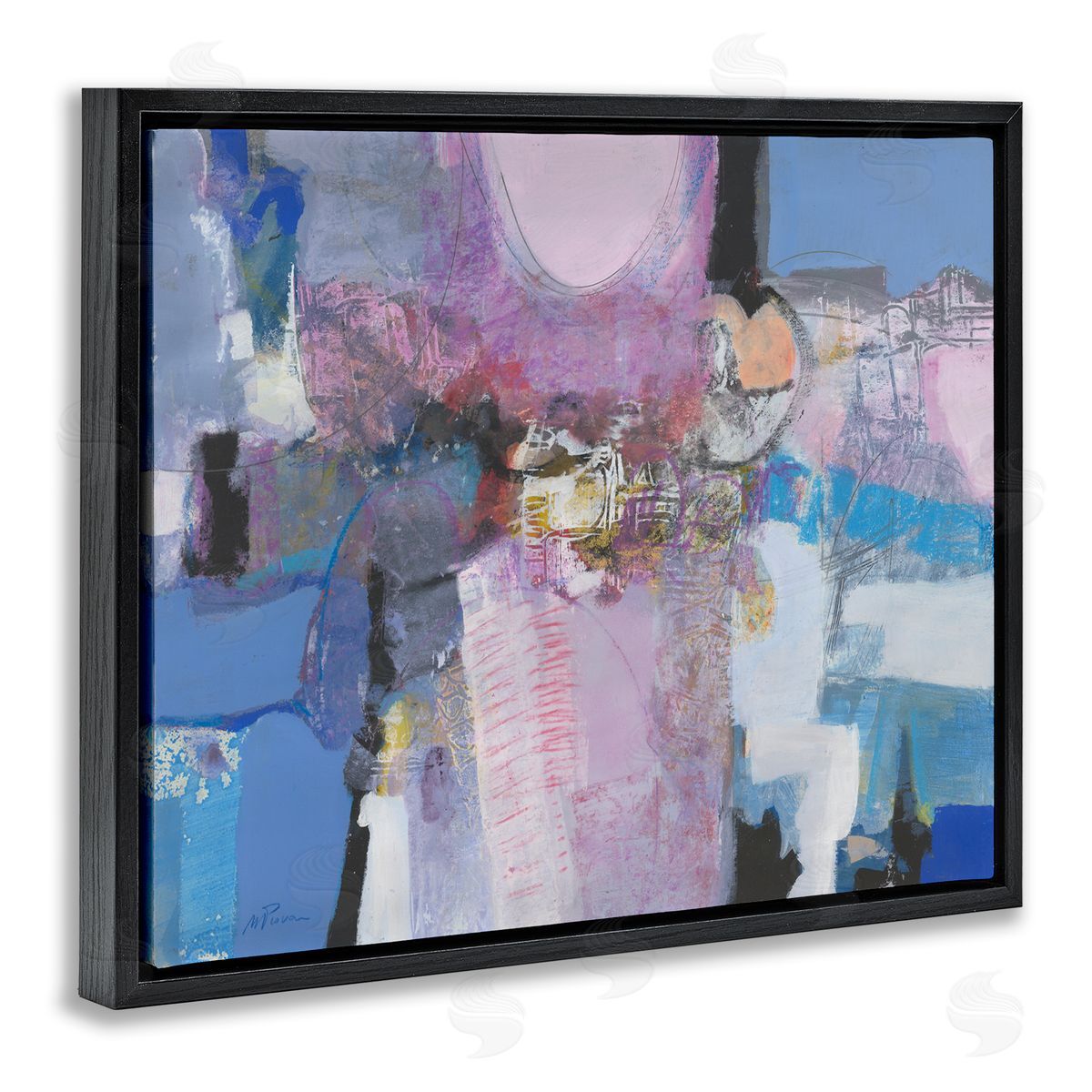 Maurizio Piovan Pastel Simpatia Abstract Canvas Wall Art Print