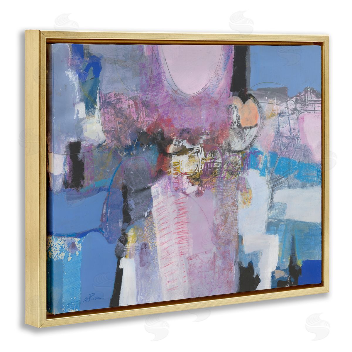 Maurizio Piovan Pastel Simpatia Abstract Canvas Wall Art Print