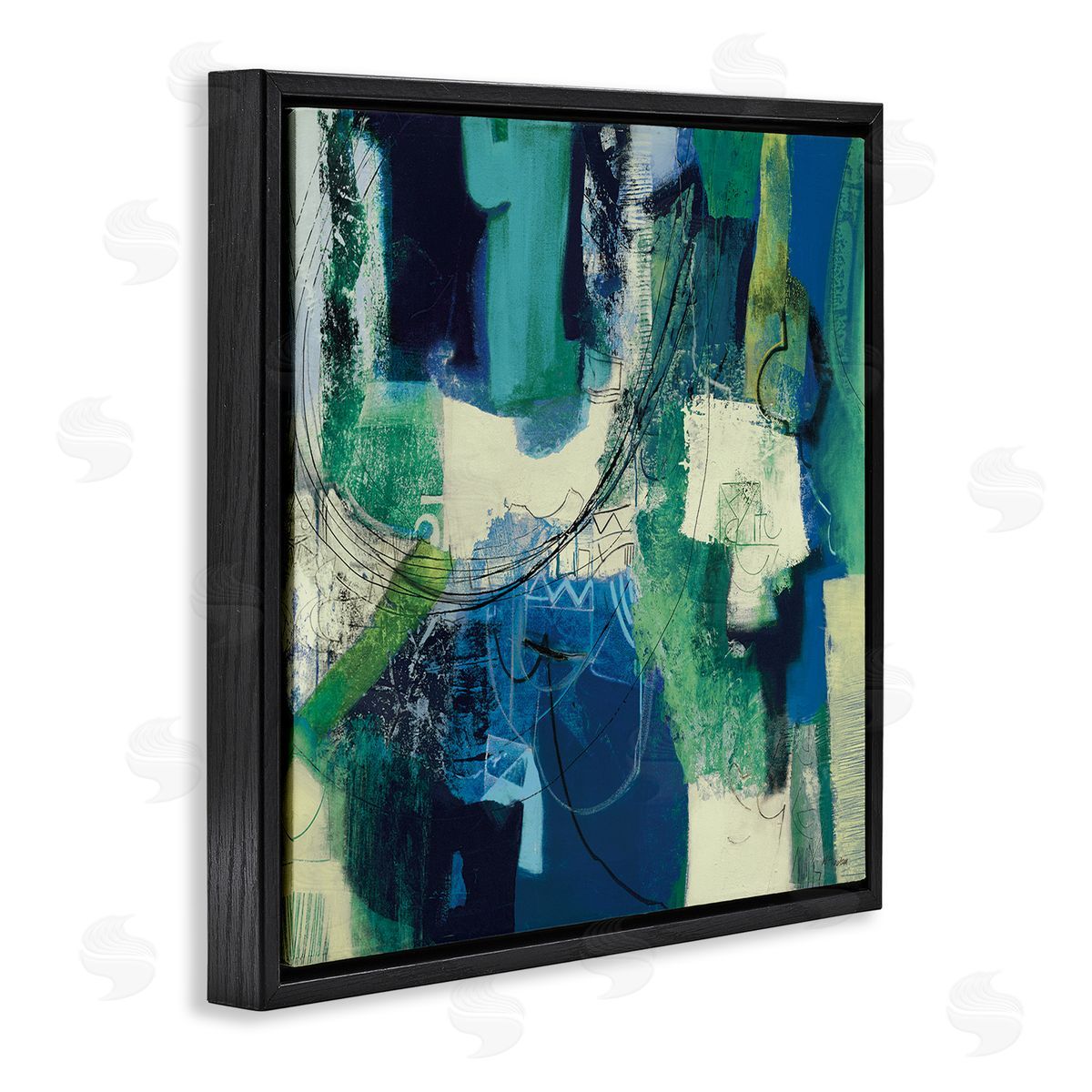 Maurizio Piovan Essenza Cool Tone Abstract Canvas Wall Art Print
