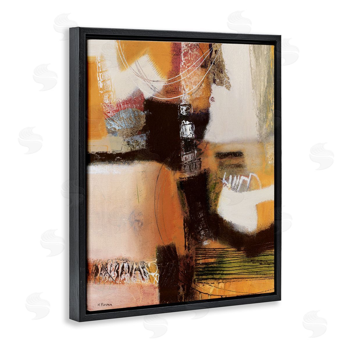 Maurizio Piovan Contrasting Neutrals Abstract Canvas Wall Art Print