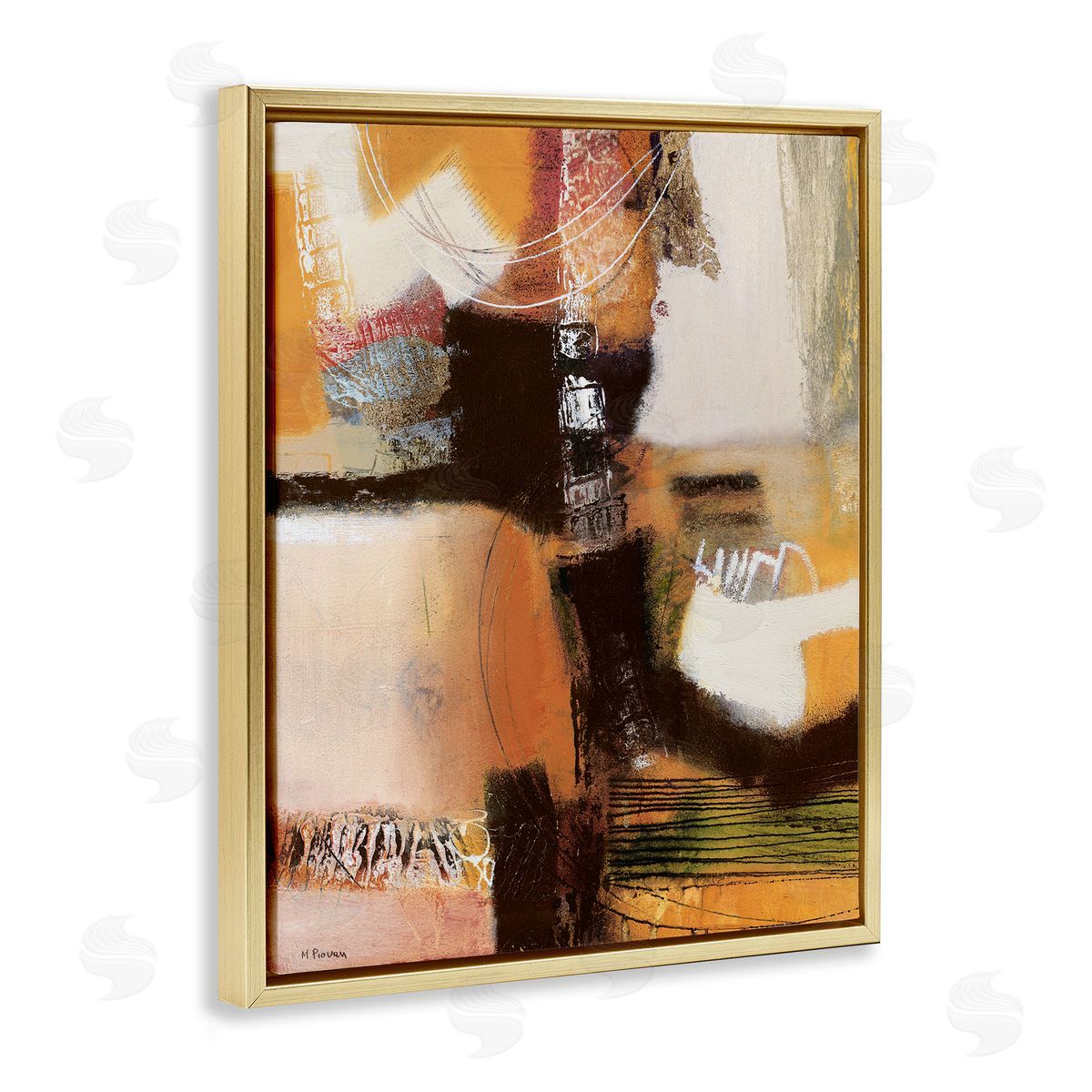 Maurizio Piovan Contrasting Neutrals Abstract Canvas Wall Art Print