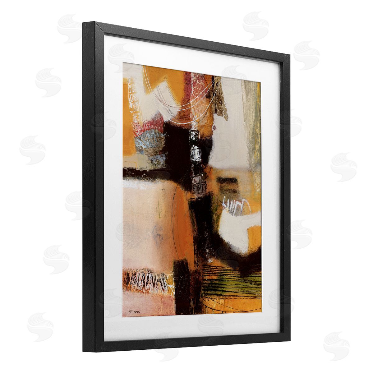 Maurizio Piovan Contrasting Neutrals Abstract Canvas Wall Art Print