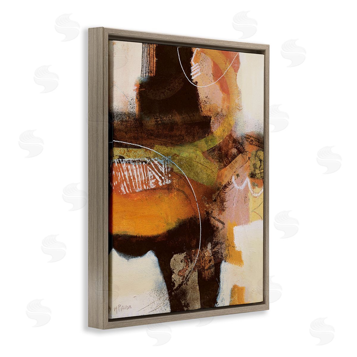 Maurizio Piovan Cromatismo Neutral Abstract Canvas Wall Art Print