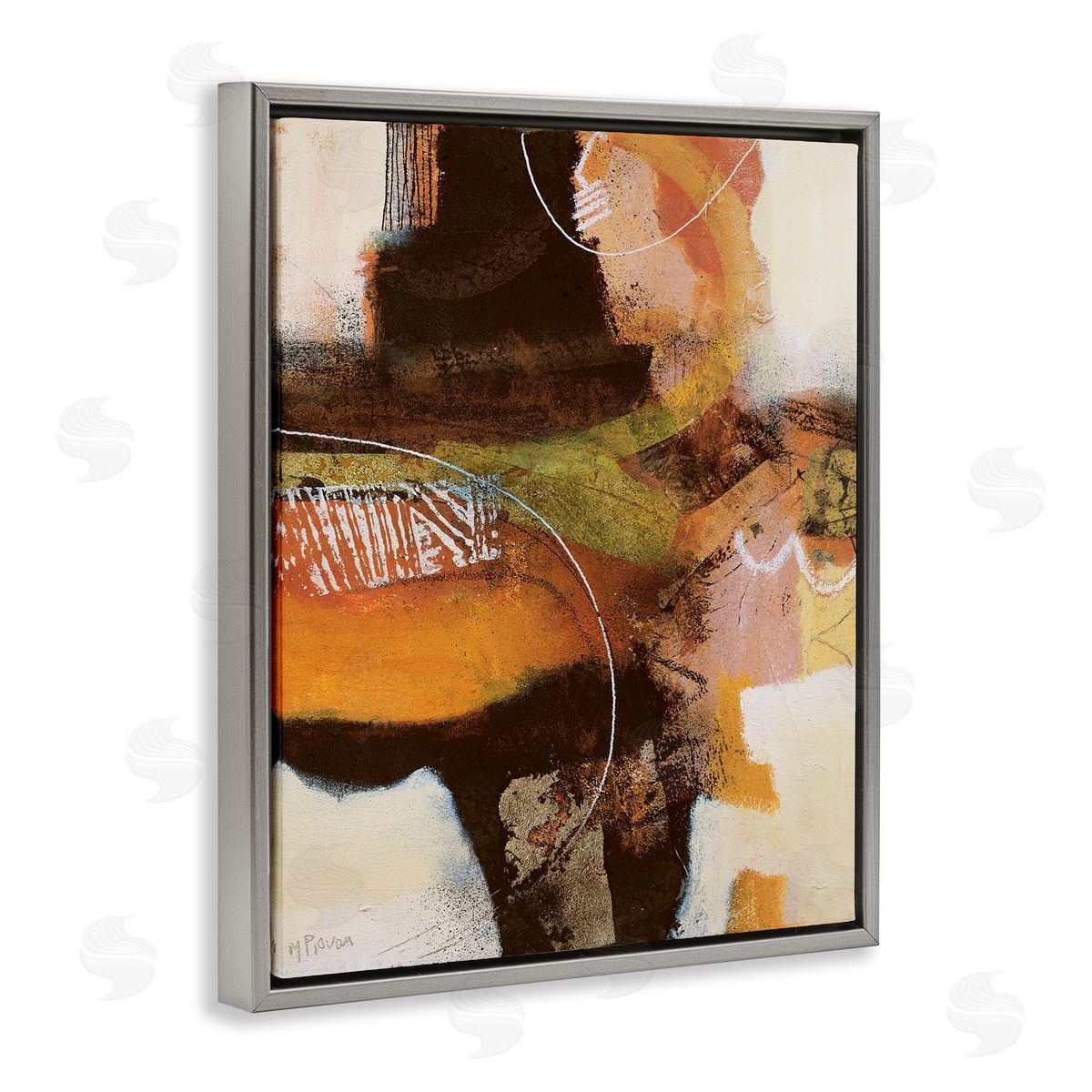 Maurizio Piovan Cromatismo Neutral Abstract Canvas Wall Art Print