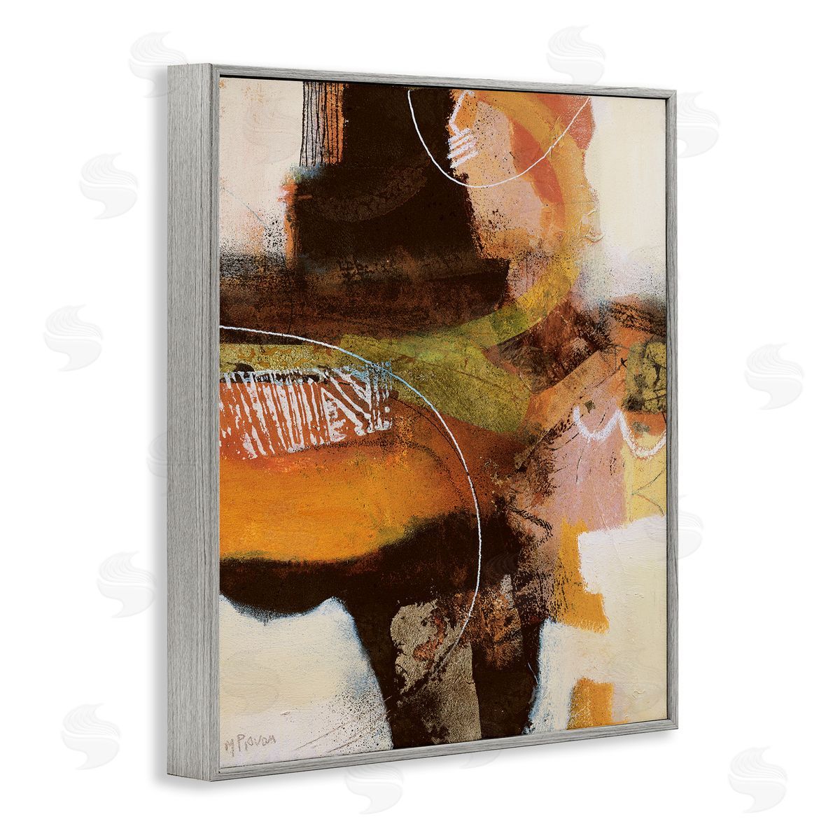 Maurizio Piovan Cromatismo Neutral Abstract Canvas Wall Art Print