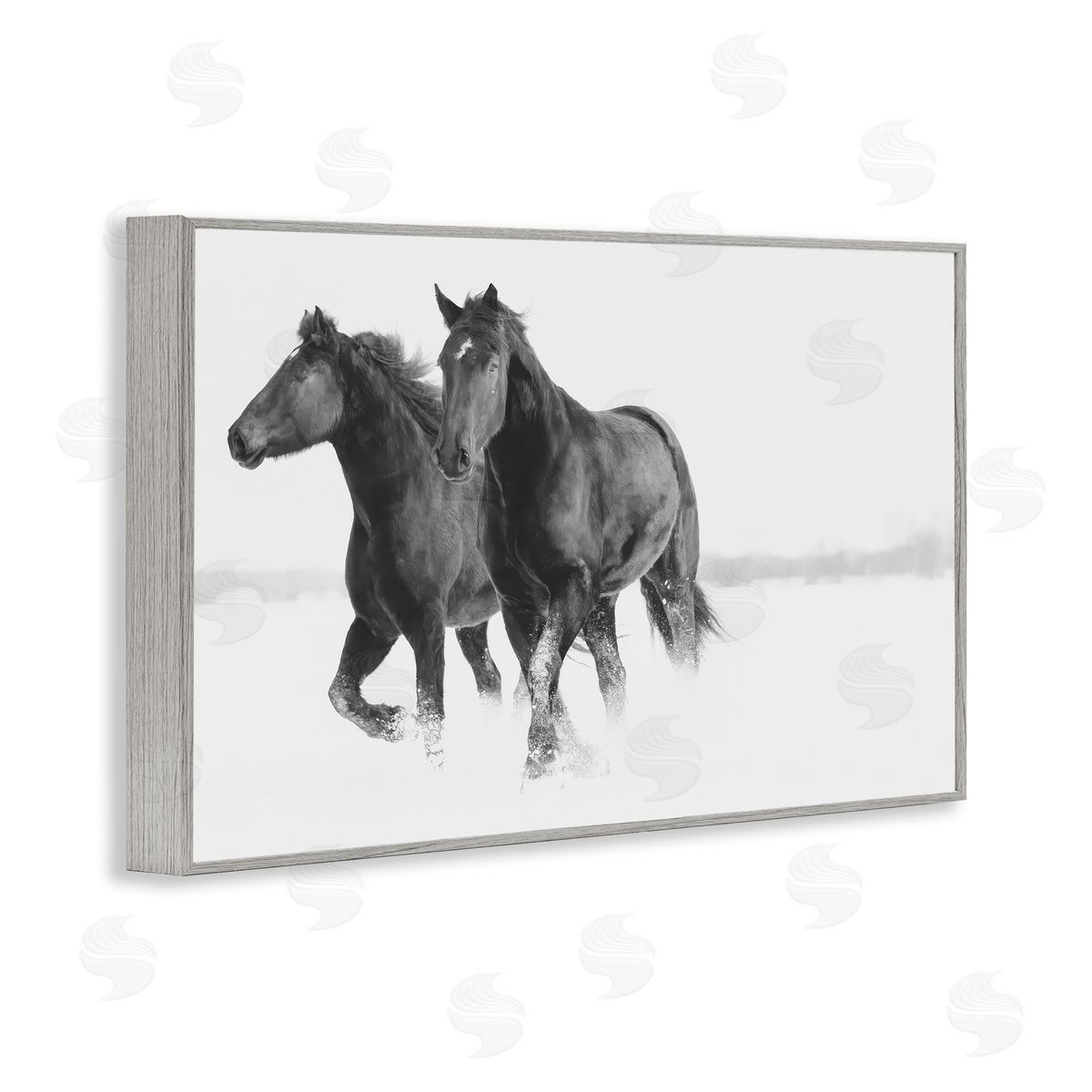 Amy Carroll Galloping Winter Horses Canvas Wall Art Print