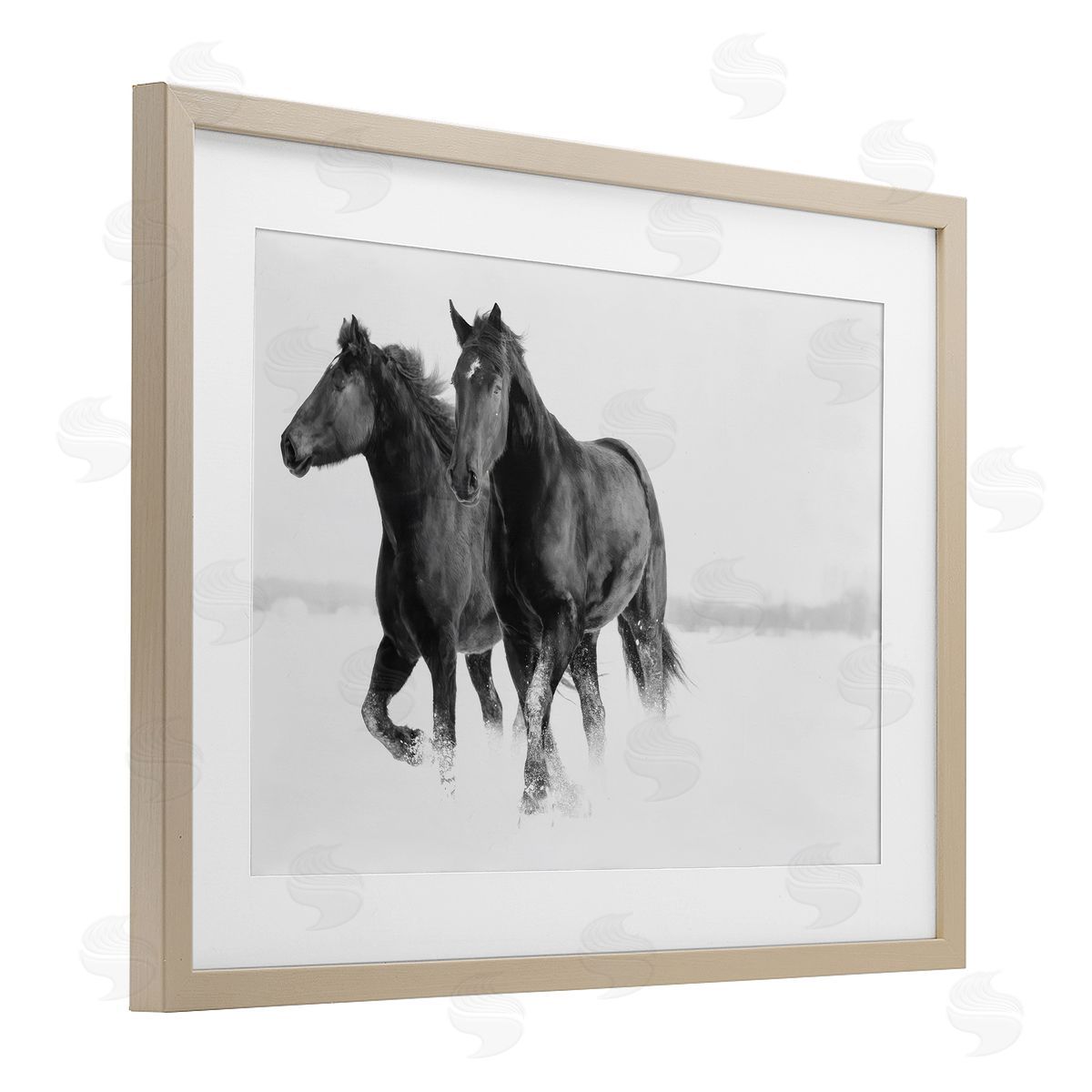 Amy Carroll Galloping Winter Horses Canvas Wall Art Print