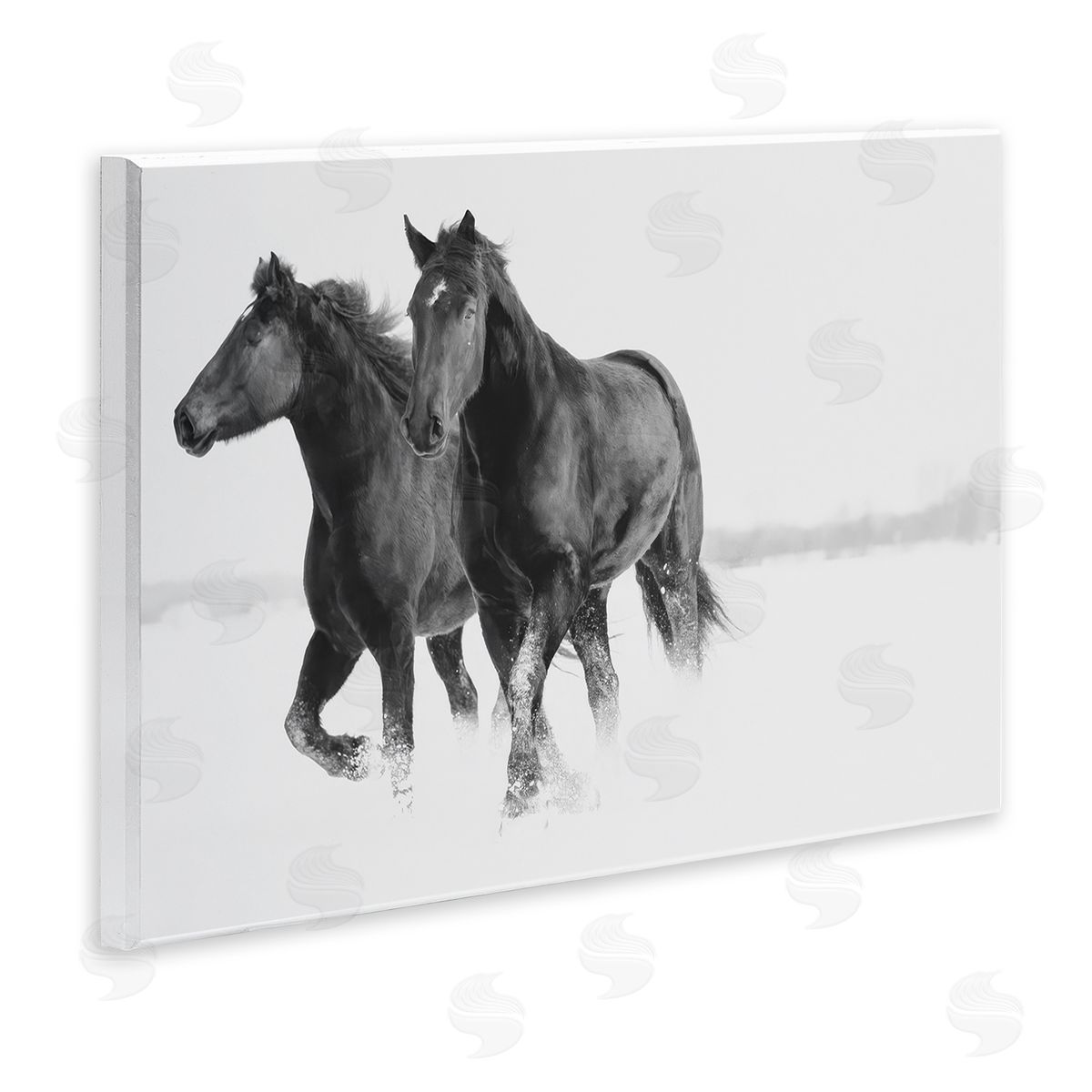 Amy Carroll Galloping Winter Horses Canvas Wall Art Print