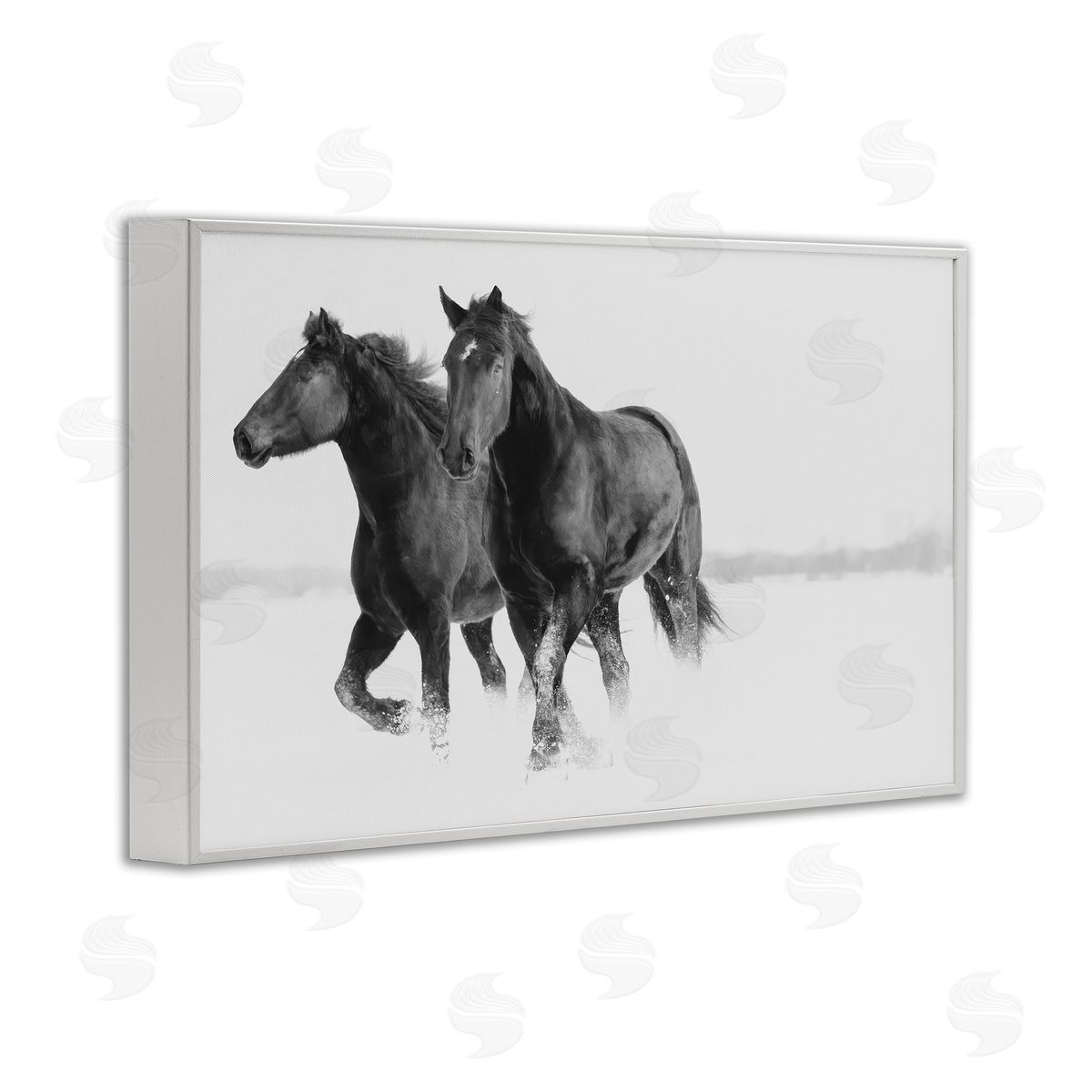 Amy Carroll Galloping Winter Horses Canvas Wall Art Print