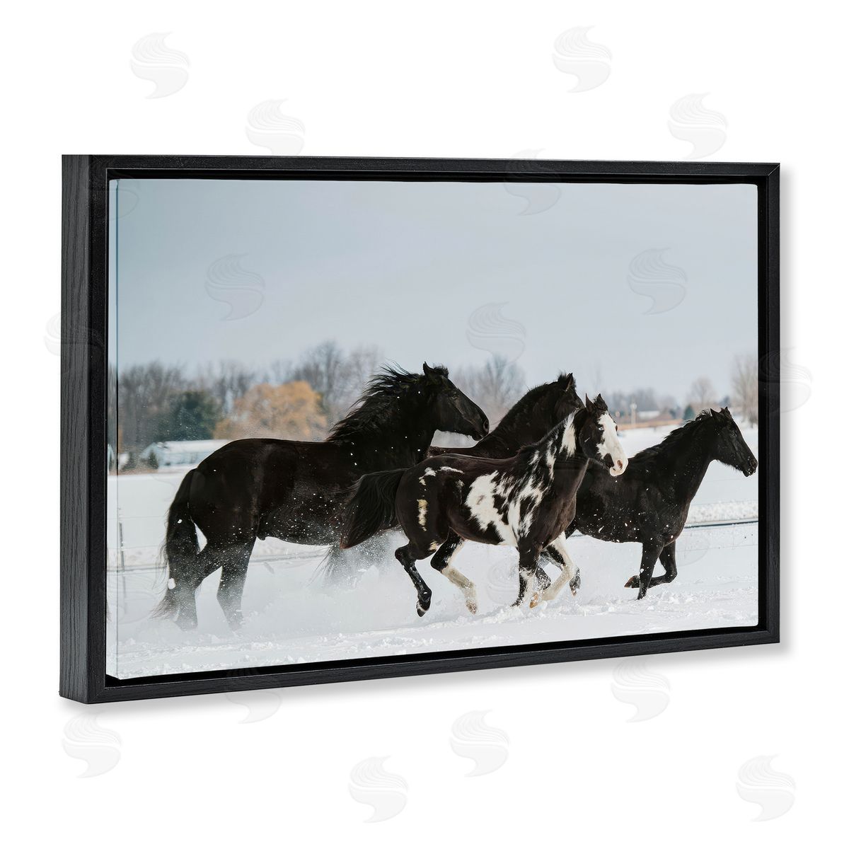 Amy Carroll Winter Herd of Horses Canvas Wall Art Print