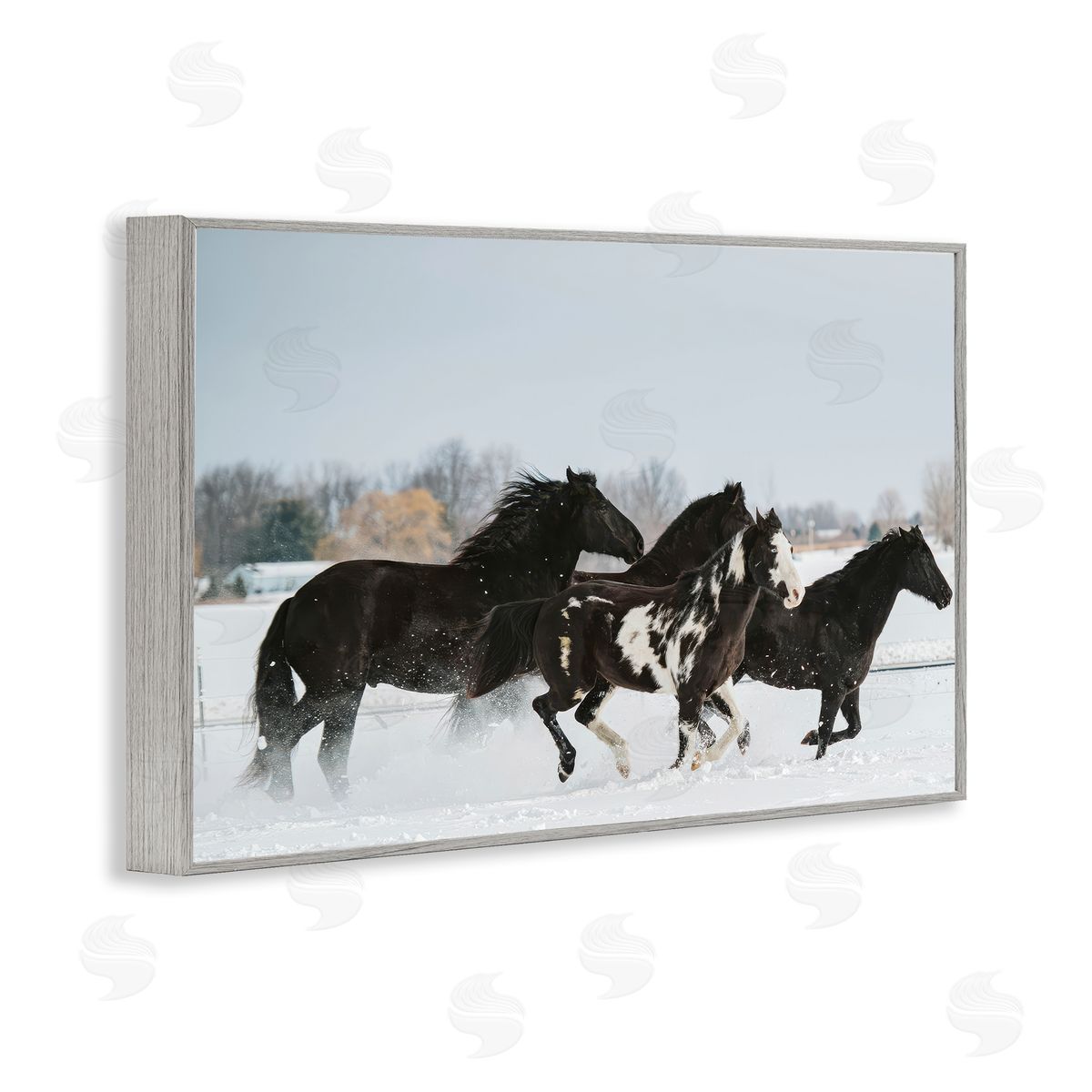 Amy Carroll Winter Herd of Horses Canvas Wall Art Print