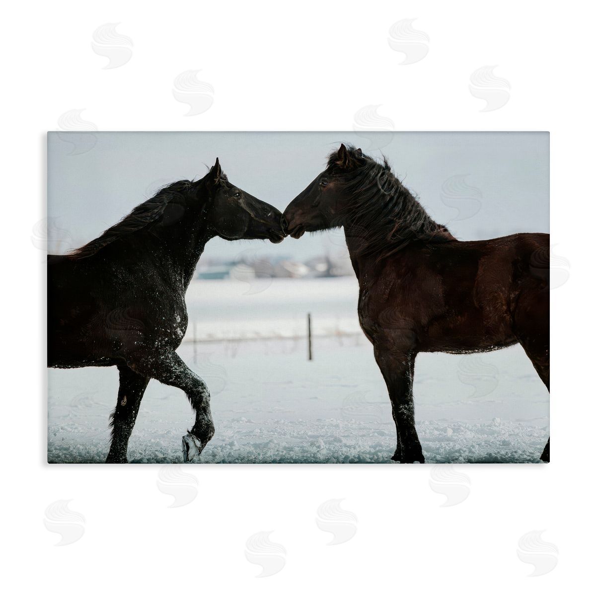 Amy Carroll Winter Horse Pair Canvas Wall Art Print