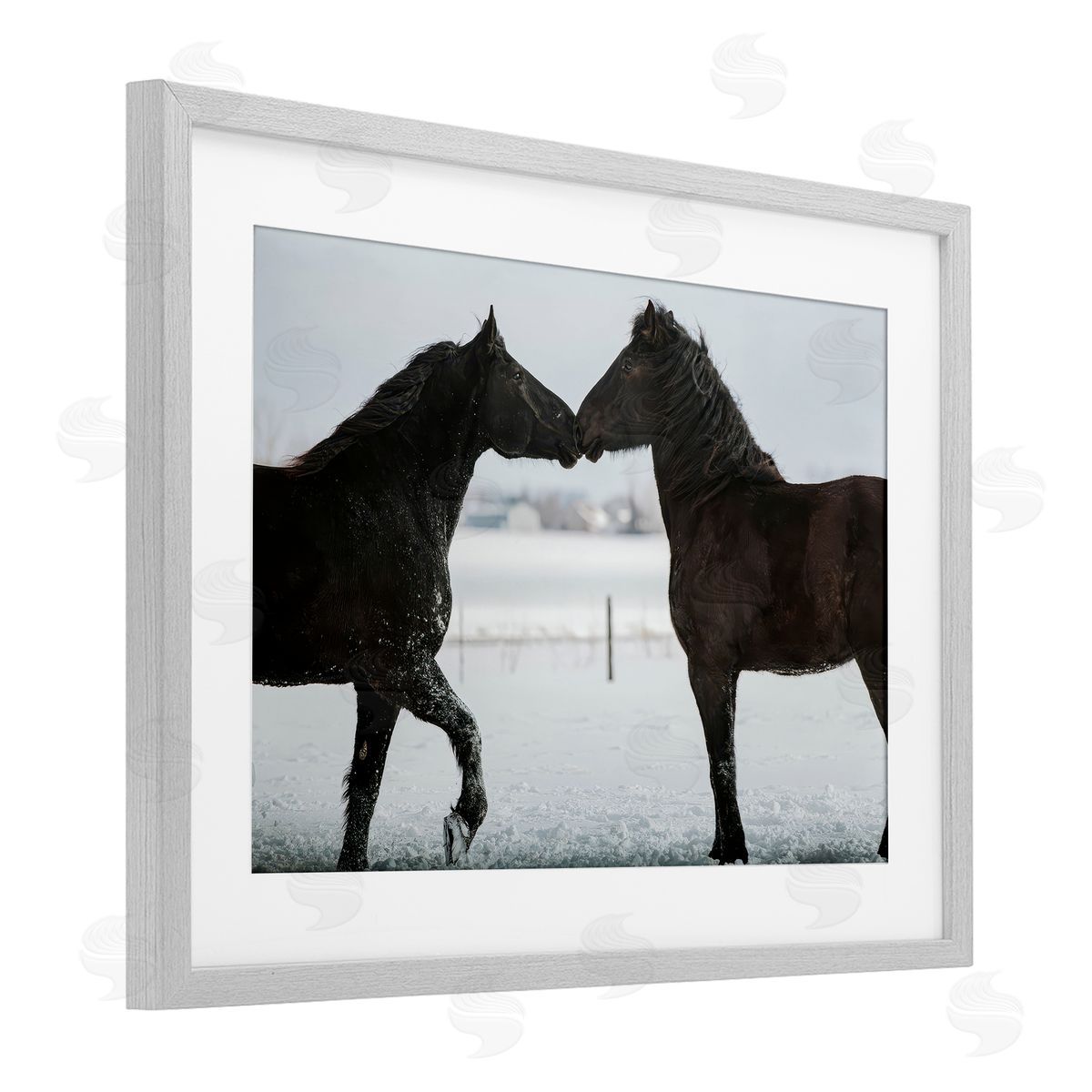 Amy Carroll Winter Horse Pair Canvas Wall Art Print