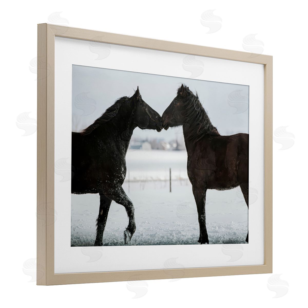 Amy Carroll Winter Horse Pair Canvas Wall Art Print
