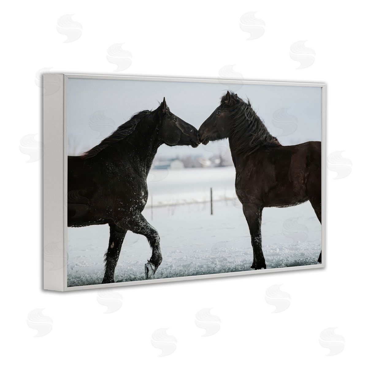 Amy Carroll Winter Horse Pair Canvas Wall Art Print