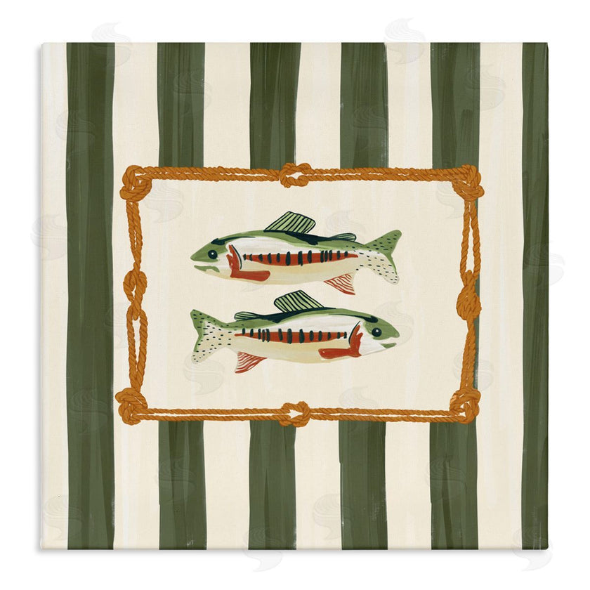 Veronica Lara | Maritime Fish with Rope Border