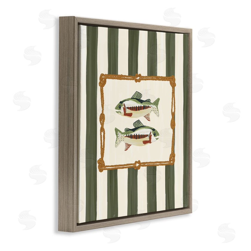Veronica Lara | Maritime Fish with Rope Border
