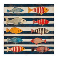 Sara Culpepper | Maritime Fish on Stripes