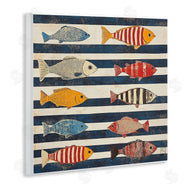 Sara Culpepper | Maritime Fish on Stripes