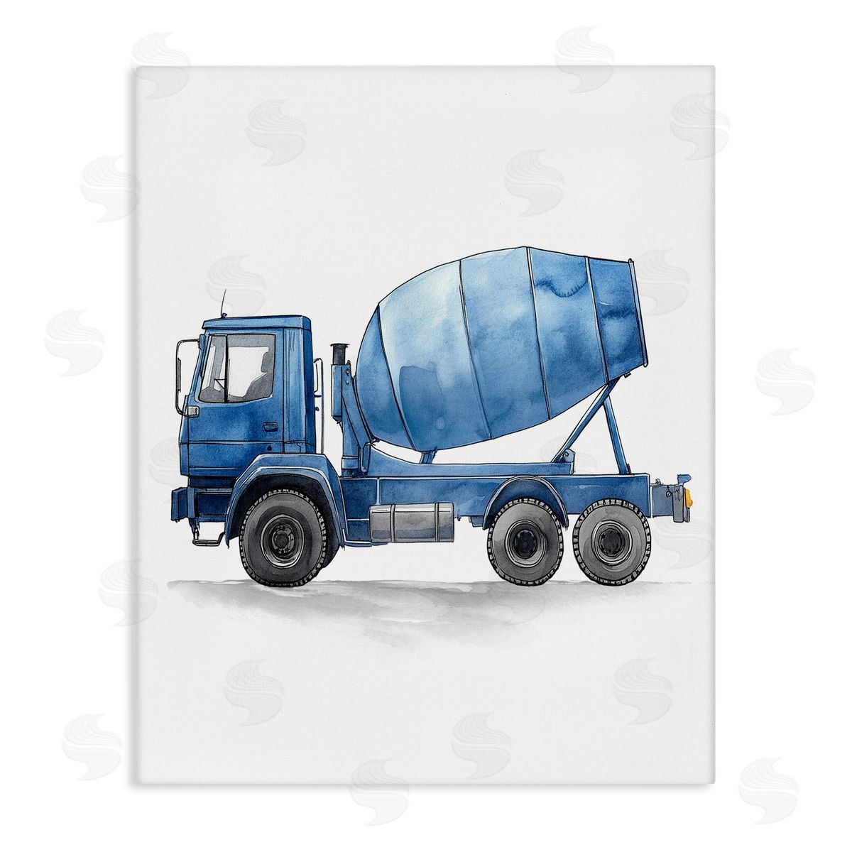 Christine Simpson Art | Working Trucks Blue Mixer