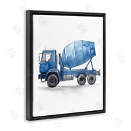 Christine Simpson Art | Working Trucks Blue Mixer