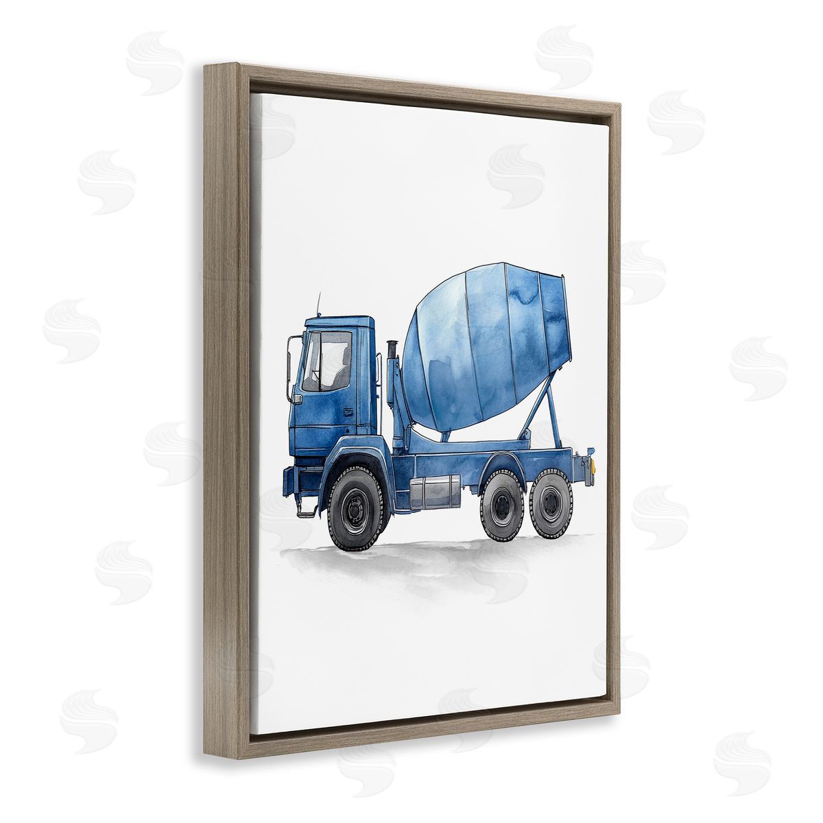 Christine Simpson Art | Working Trucks Blue Mixer
