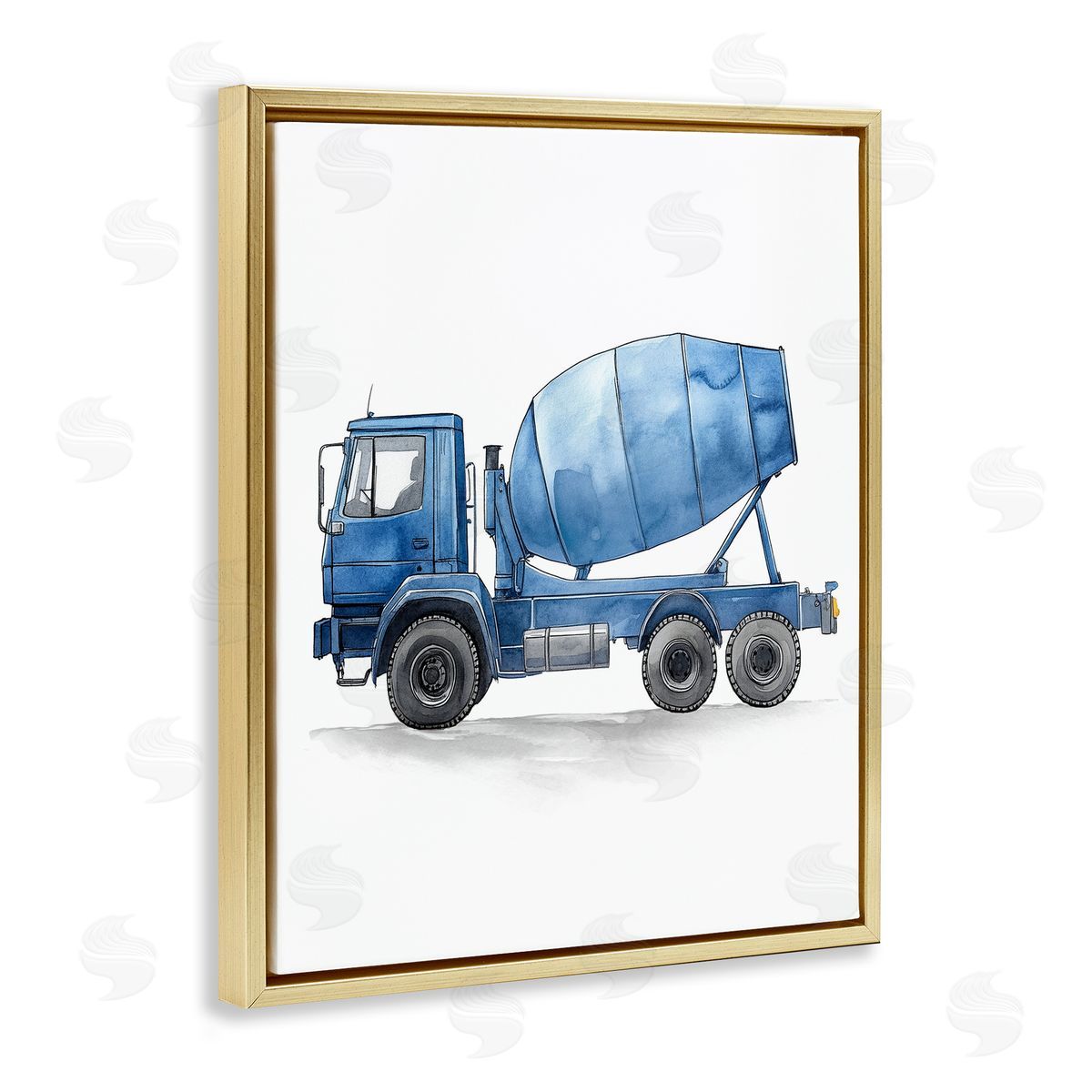 Christine Simpson Art | Working Trucks Blue Mixer