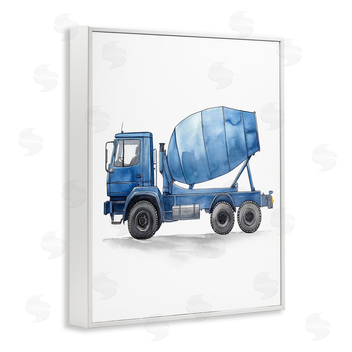 Christine Simpson Art | Working Trucks Blue Mixer