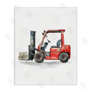 Christine Simpson Art | Working Trucks Red Forklift