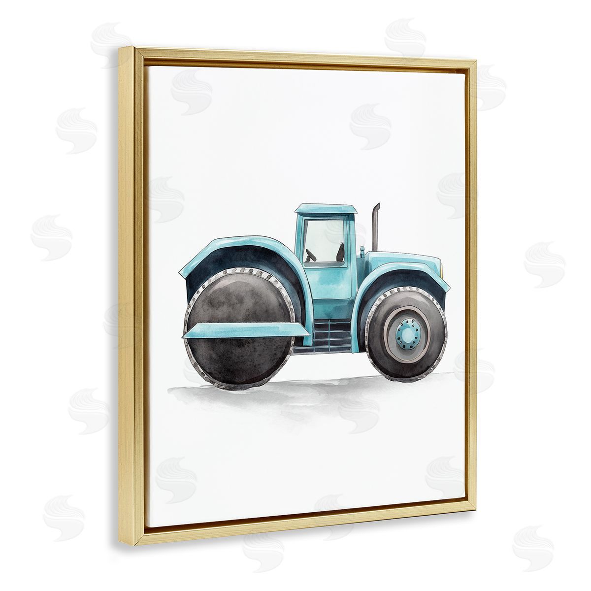 Christine Simpson Art | Working Trucks Blue Roller