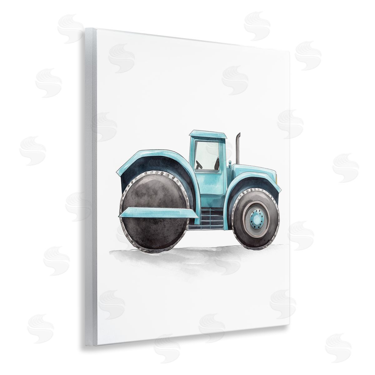 Christine Simpson Art | Working Trucks Blue Roller